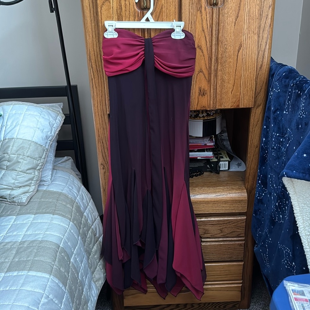 Alyn Paige Size 3/4 Strapless Ombre Dress Vintage